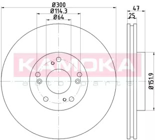 Тормозной диск KAMOKA 103257