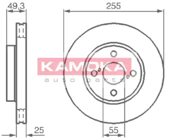 Тормозной диск KAMOKA 1032588