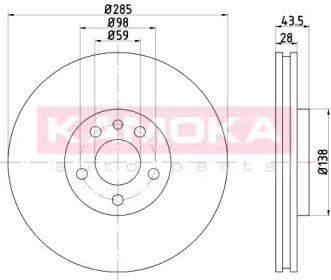 Тормозной диск KAMOKA 103268