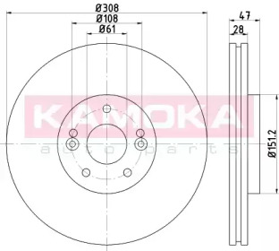 Тормозной диск KAMOKA 103279