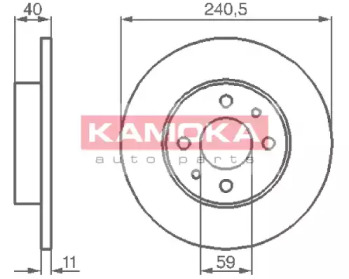 Тормозной диск KAMOKA 103280