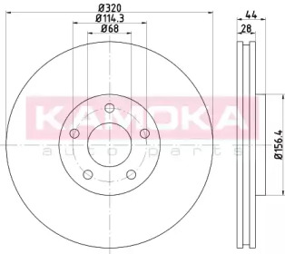 Тормозной диск KAMOKA 103290