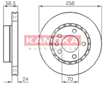 Тормозной диск KAMOKA 103376