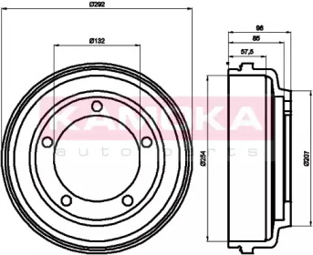 Тормозный барабан KAMOKA 104002