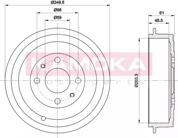 Тормозный барабан KAMOKA 104004