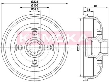 Тормозный барабан KAMOKA 104005