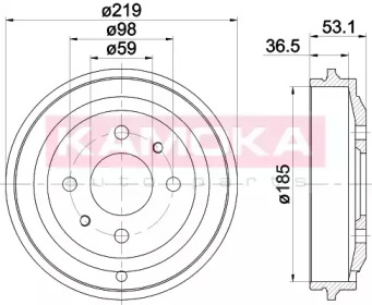 Тормозный барабан KAMOKA 104007