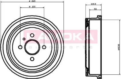 Тормозной барабан KAMOKA 104016