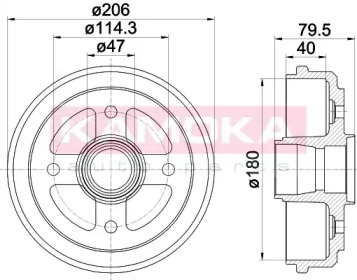Тормозный барабан KAMOKA 104027