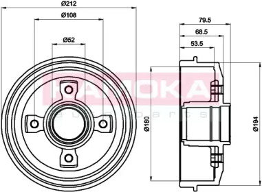 Тормозный барабан KAMOKA 104044