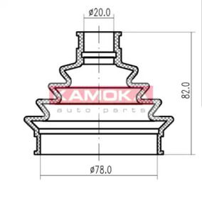 Пыльник, приводной вал KAMOKA 1146238