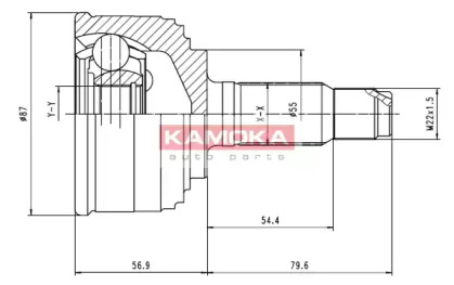 Шарнирный комплект KAMOKA 6000