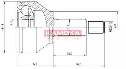 Шарнирный комплект KAMOKA 6040