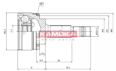 Шарнирный комплект KAMOKA 6063