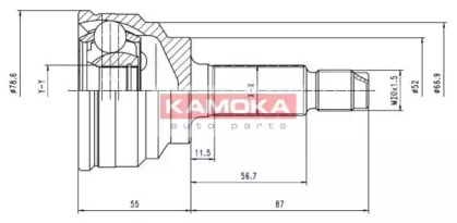 Шарнирный комплект KAMOKA 6070