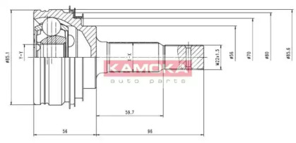 Шарнирный комплект KAMOKA 6100