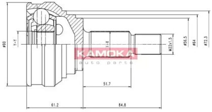 Шарнирный комплект KAMOKA 6146