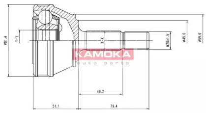 Шарнирный комплект KAMOKA 6158