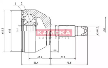 Шарнирный комплект KAMOKA 6180