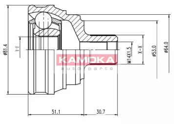 Шарнирный комплект KAMOKA 6206