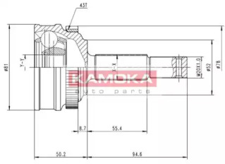 Шарнирный комплект KAMOKA 6236