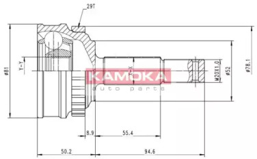 Шарнирный комплект KAMOKA 6252