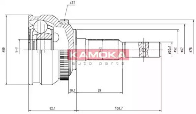 Шарнирный комплект KAMOKA 6254