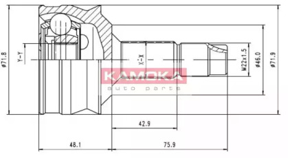 Шарнирный комплект KAMOKA 6258