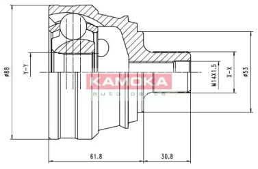 Шарнирный комплект KAMOKA 6276