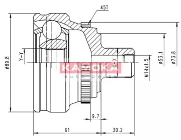 Шарнирный комплект KAMOKA 6278