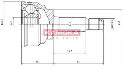 Шарнирный комплект KAMOKA 6290