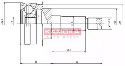 Шарнирный комплект KAMOKA 6476