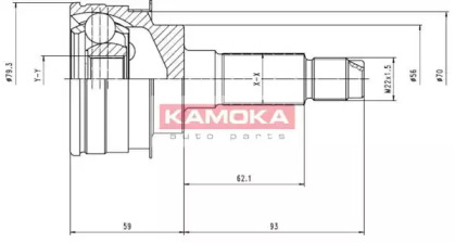 Шарнирный комплект KAMOKA 6478