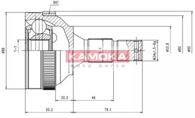 Шарнирный комплект KAMOKA 6480