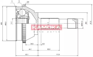 Шарнирный комплект KAMOKA 6506