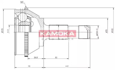 Шарнирный комплект KAMOKA 6508