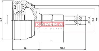 Шарнирный комплект KAMOKA 6536