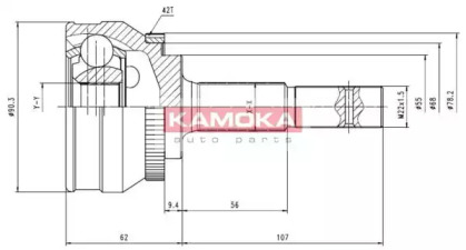 Шарнирный комплект KAMOKA 6538