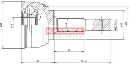 Шарнирный комплект KAMOKA 6540