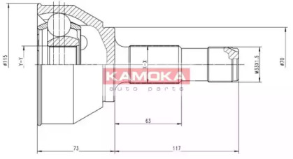 Шарнирный комплект KAMOKA 6556