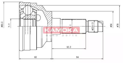 Шарнирный комплект KAMOKA 6558