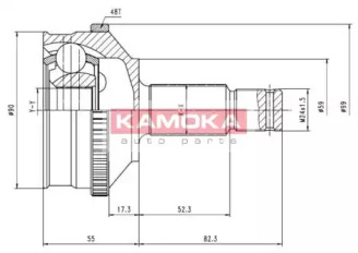 Шарнирный комплект KAMOKA 6574