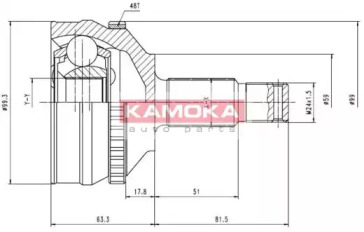 Шарнирный комплект KAMOKA 6576