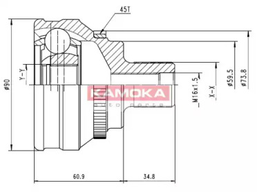 Шарнирный комплект KAMOKA 6584