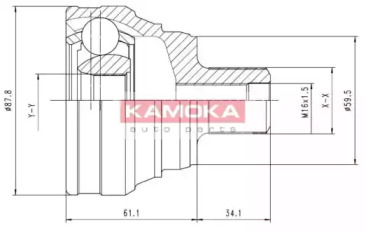 Шарнирный комплект KAMOKA 6586