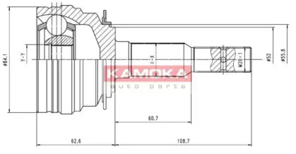 Шарнирный комплект KAMOKA 6610