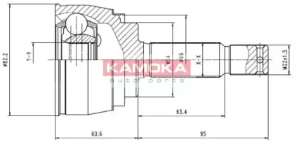 Шарнирный комплект KAMOKA 6620