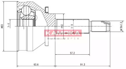 Шарнирный комплект KAMOKA 6640