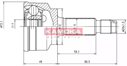 Шарнирный комплект KAMOKA 6709