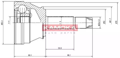 Шарнирный комплект KAMOKA 6726